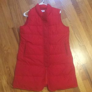 Crown and ivy long puffy vest